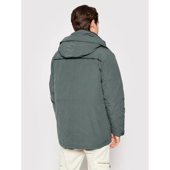 𝅺SELECTED Homme BNWOT Mens Green "Franz" Parka XXL New Removable Hood - Picture 3 of 12